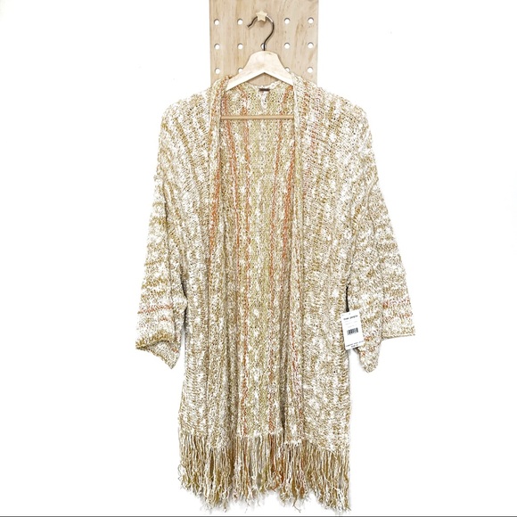 NWT FREE PEOPLE LUCIA FRINGE CARDIGAN - Picture 5 of 10